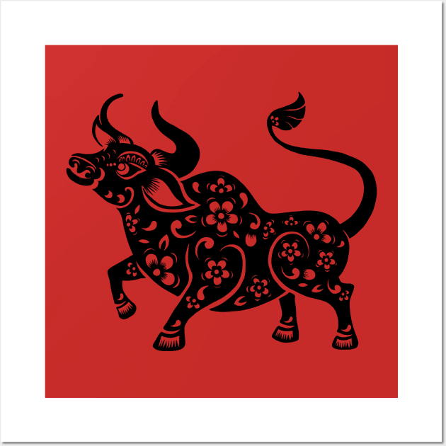 Chinese New Year – Year of the Ox Wall Art by valentinahramov